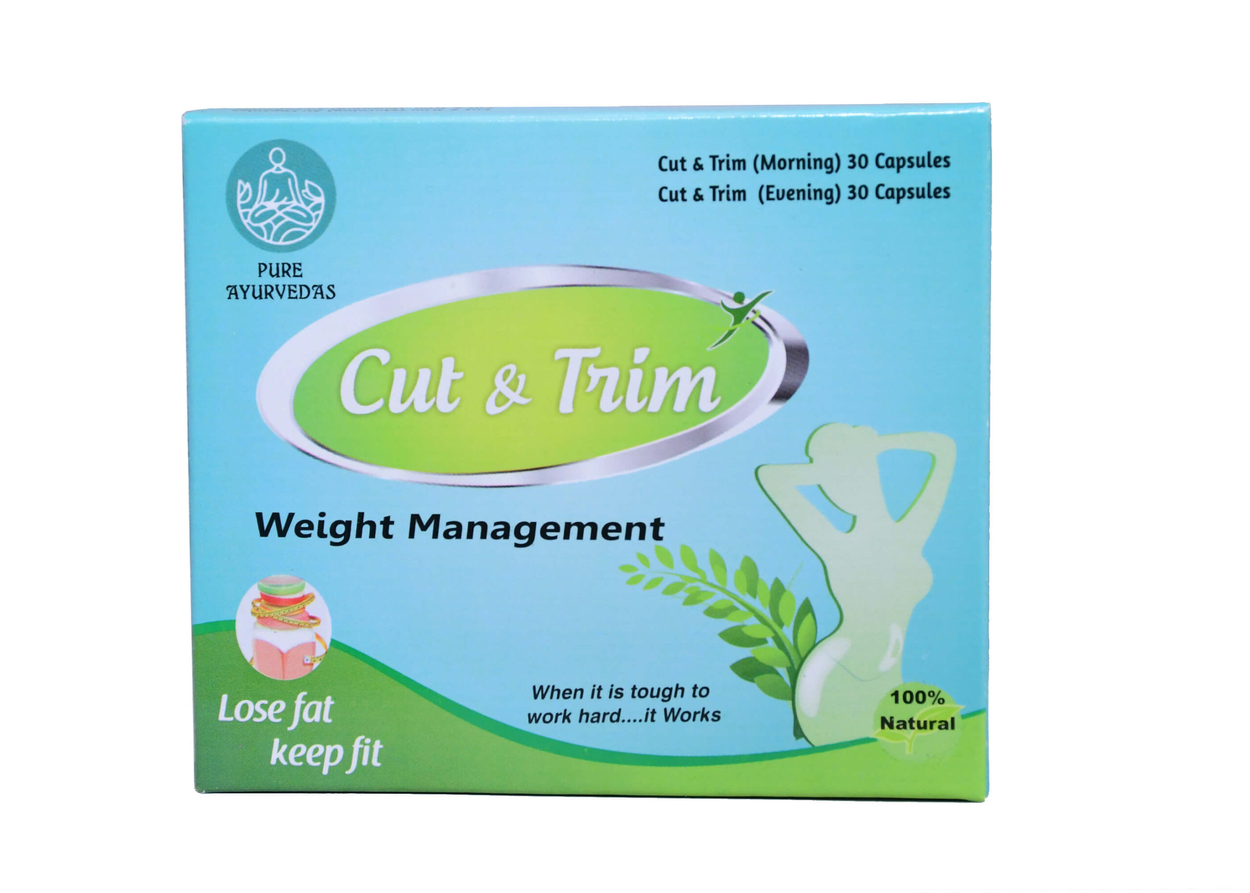 Cut & Trim – Ayurvedic Weight Management Capsules (Morning & Evening)